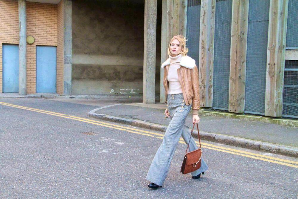 London Fashion Week Street Style leather bomber jacket Style Barista
