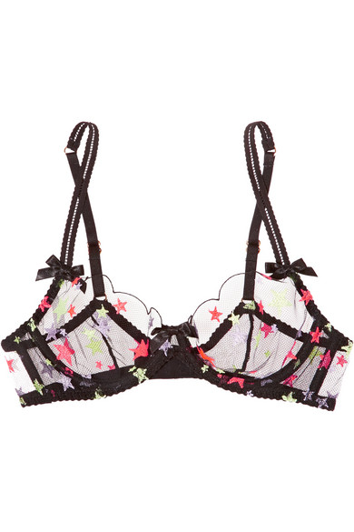 Agent Provocateur, διαφάνεια με κεντημένα λουλούδια 