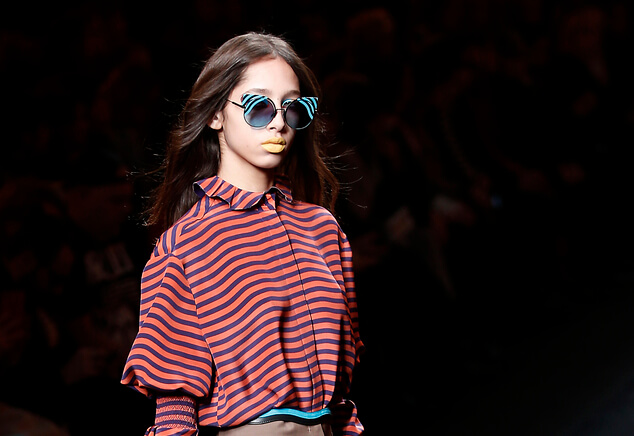 A model wears a creation for Fendi women's Fall-Winter 2016-2017 collection, part of the Milan Fashion Week, unveiled in Milan, Italy, Thursday, Feb. 25, 2016. (AP Photo/Antonio Calanni)