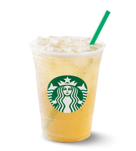 ΝΕΟ Peach Green Tea Lemonade: Δροσερή γεύση ροδάκινου με νότες τζίντζερ, πράσινο τσάι Teavana® και λεμονάδα, χτυπημένο στο χέρι με πάγο.