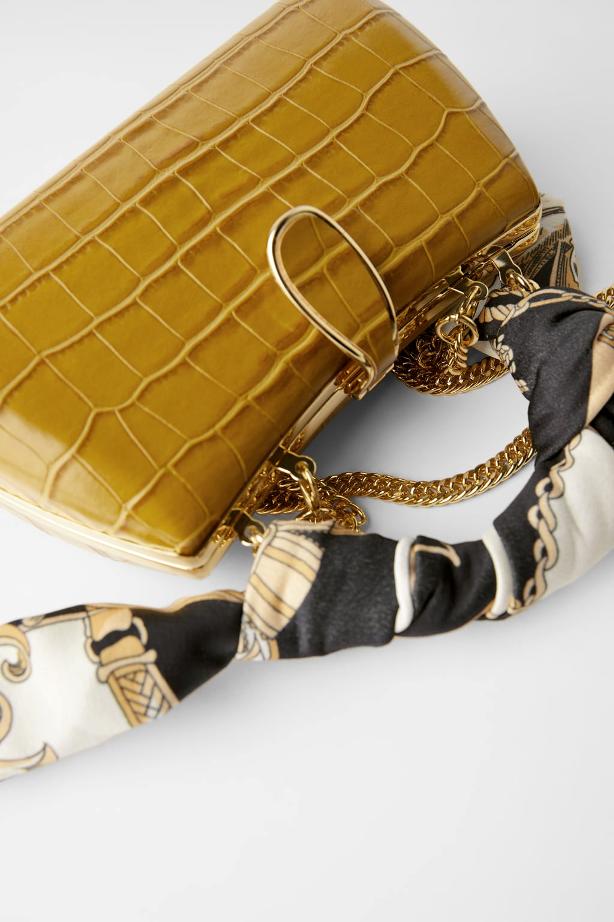Croc τσαντάκι με μαντήλι , ZARA