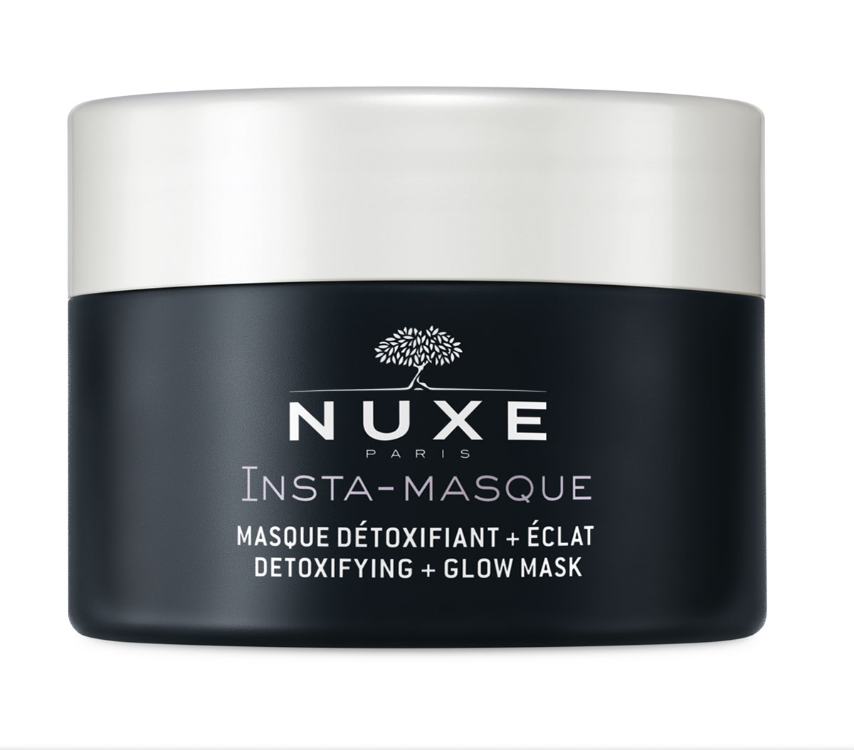 Insta-masque με ενεργό άνθρακα
και ροδόνερο για απομάκρυνση των ρύπων, αποτοξίνωση και λάμψη, Nuxe.
