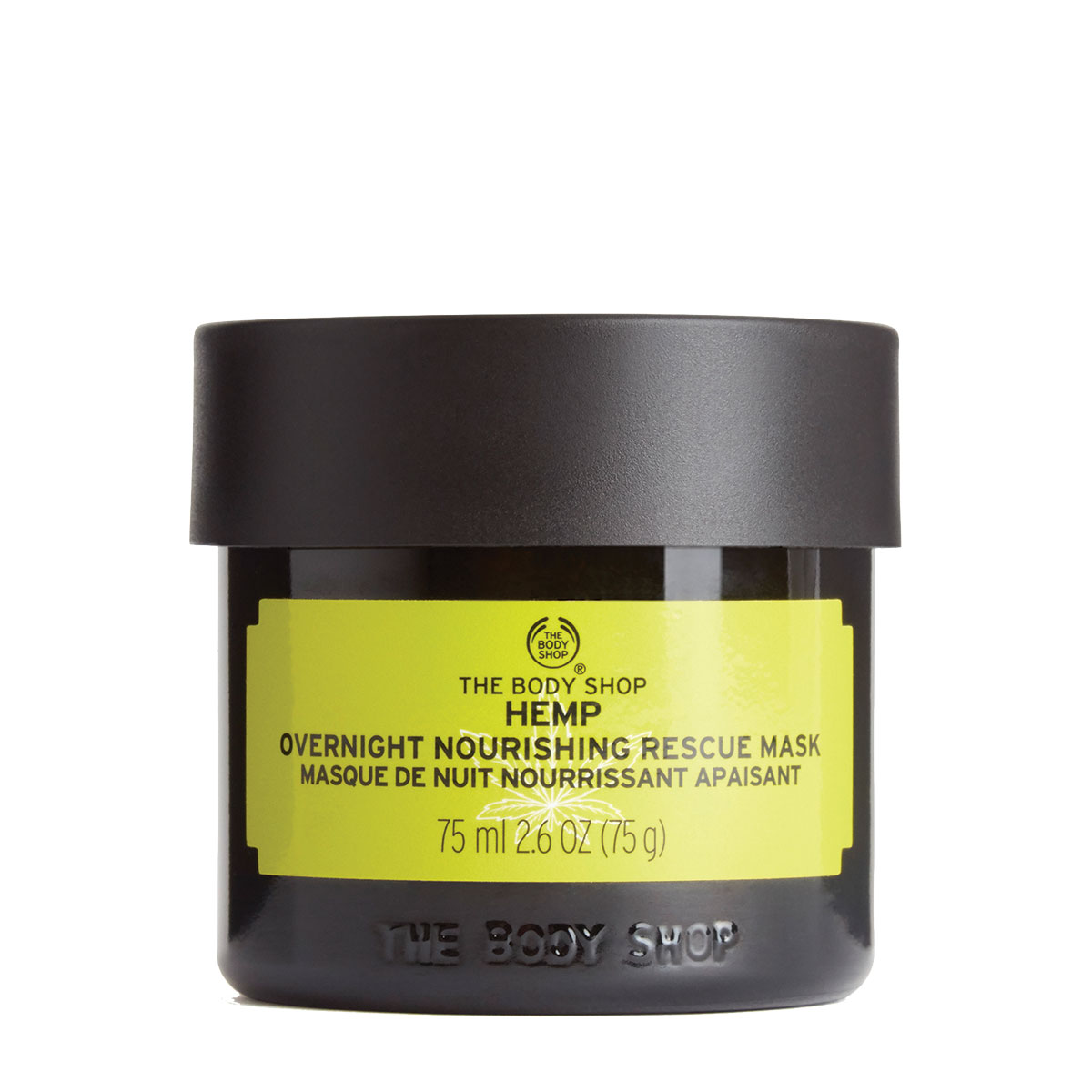 Μάσκα νύχτας Hemp Overight Nourishing Rescue Mask με έλαιο σπόρων κάνναβης που ξεδιψάει την ξηρή και την αφυδατωμένη επιδερμίδα, The Body Shop.