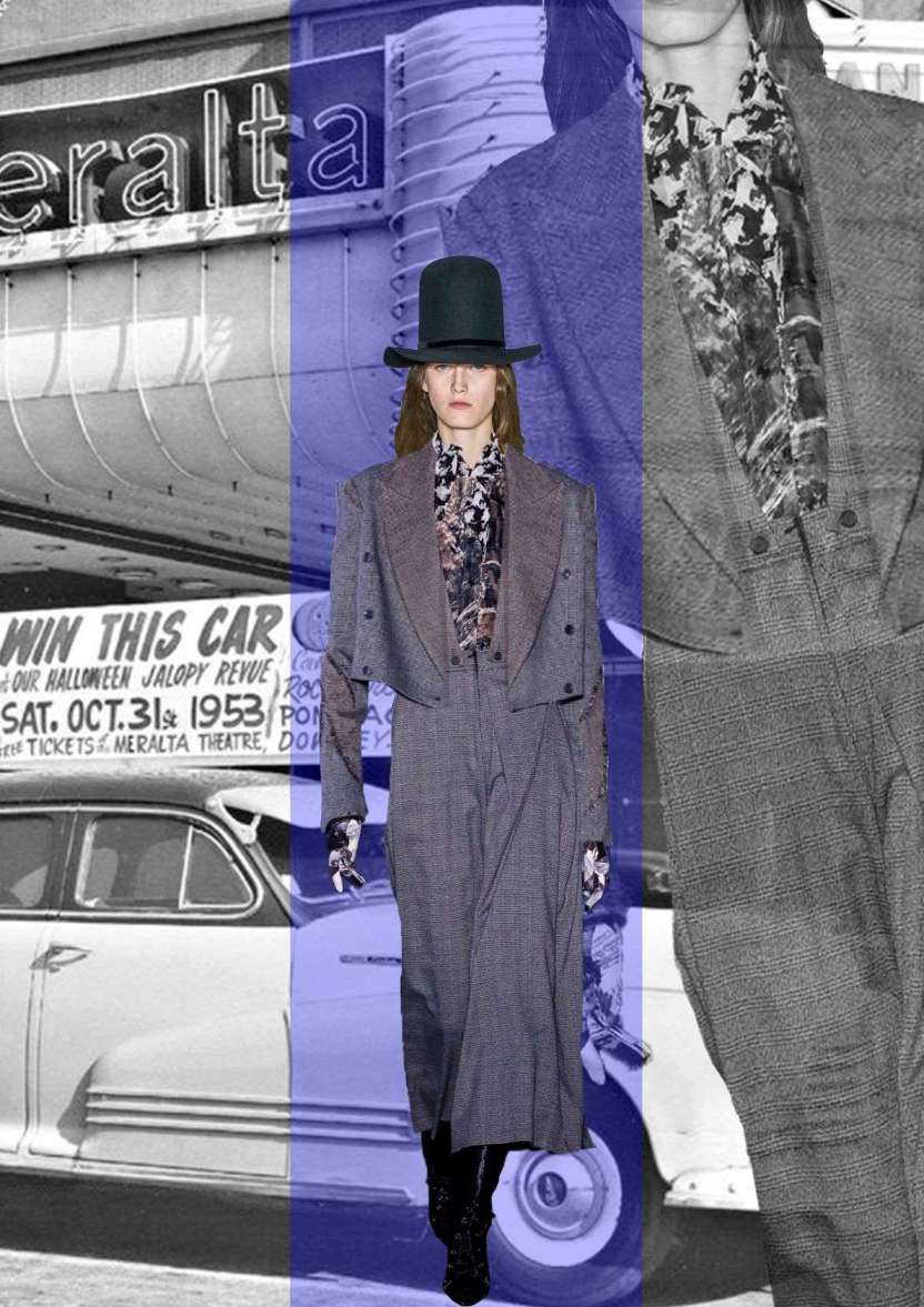 Σύνολο Yiorgos Eleftheriades, μπότες Iride de Portu, καπέλο Ann Demeulemeester