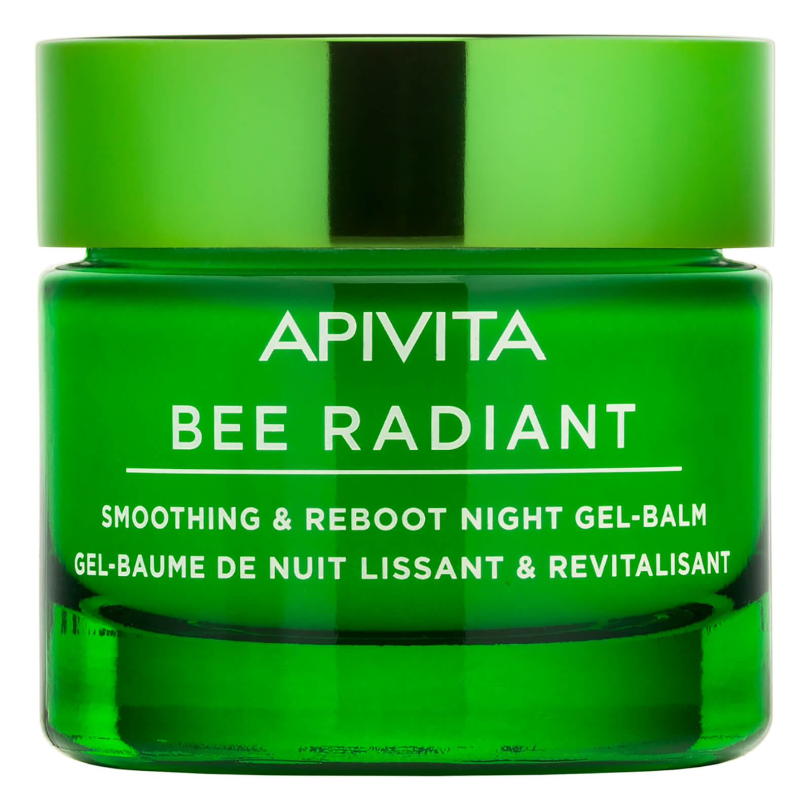 Επαναστατικό gel-balm νύχτας Bee Radiant για λείανση και αναζωογόνηση της επιδερμίδας, χωρίς parabens, σιλικόνη, mineral oil, με ανακυκλώσιμα και ανακυκλωμένα υλικά συσκευασίας, Apivita 