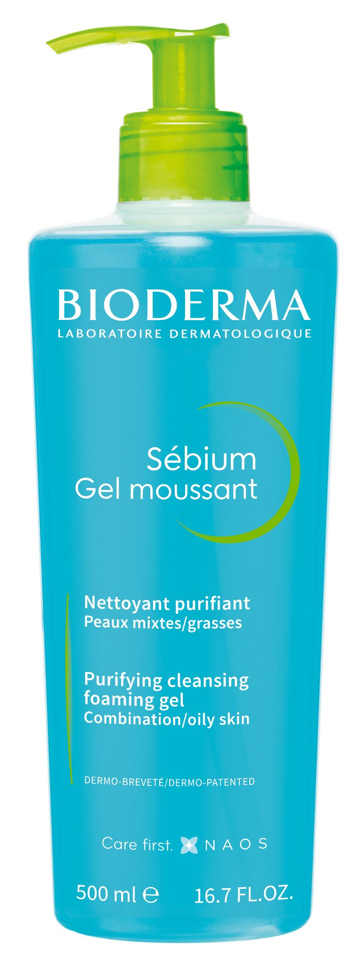 Sebium Gel Moussant με
θειικό χαλκό και ψευδάργυρο που καθα-
ρίζει σε βάθος, απομακρύνει το μακιγιάζ,
μειώνει λιπαρότητα της λιπαρής-μεικτής επιδερμίδας, χωρίς σαπούνι, Bioderma. 

