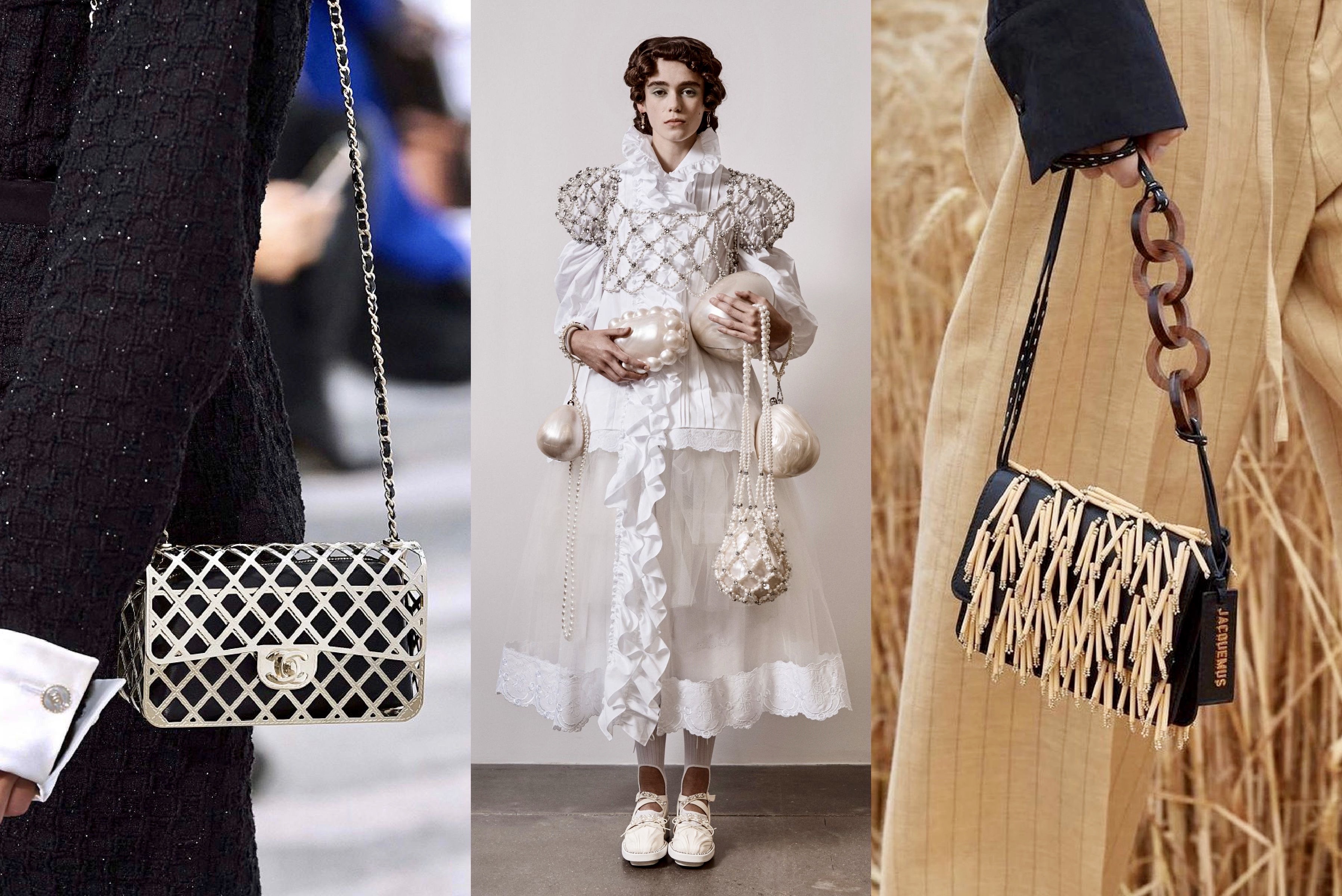 Μίνι τσάντες-κοσμήματα. Chanel, Simone Rocha, Jacquemus, ss21