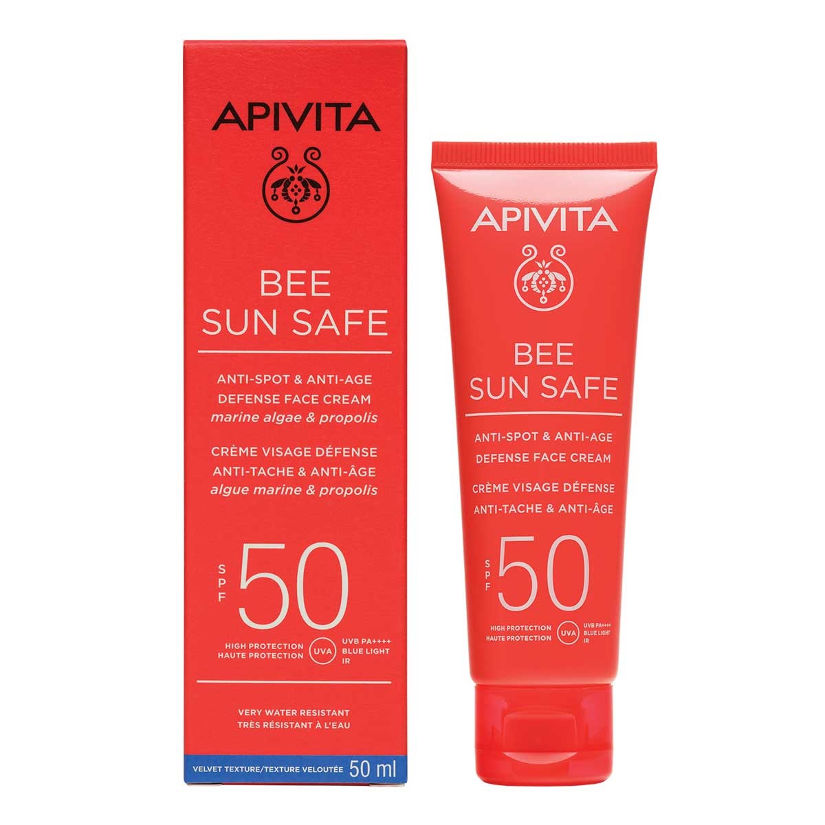 Bee Sun Safe SPF 50 κατά των πανάδων καιι των ρυτίδων για φωτοπροστασία από UVA/UVB/IR/Blue Light, Apivita