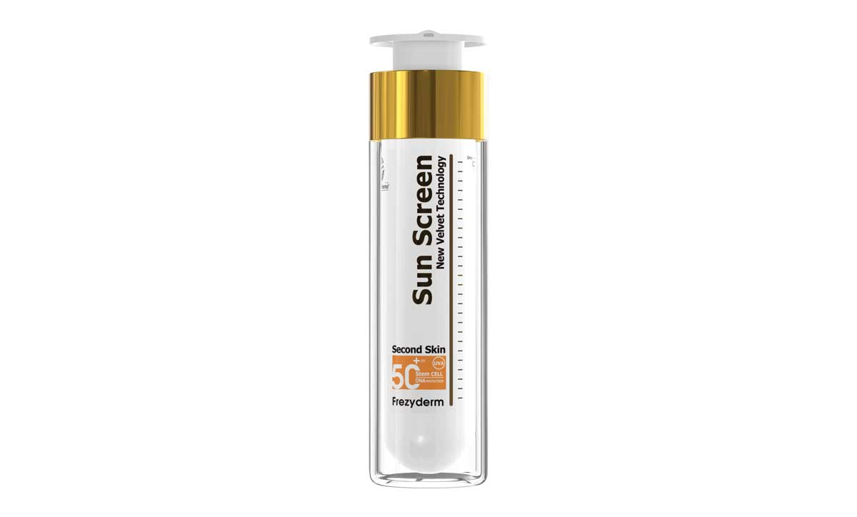 Έγχρωμο αντηλιακό προσώπου Sun Screen Velvet SPF 50 + για προστασία από UVA/UVB/IR/ορατό φως, Frezyderm.