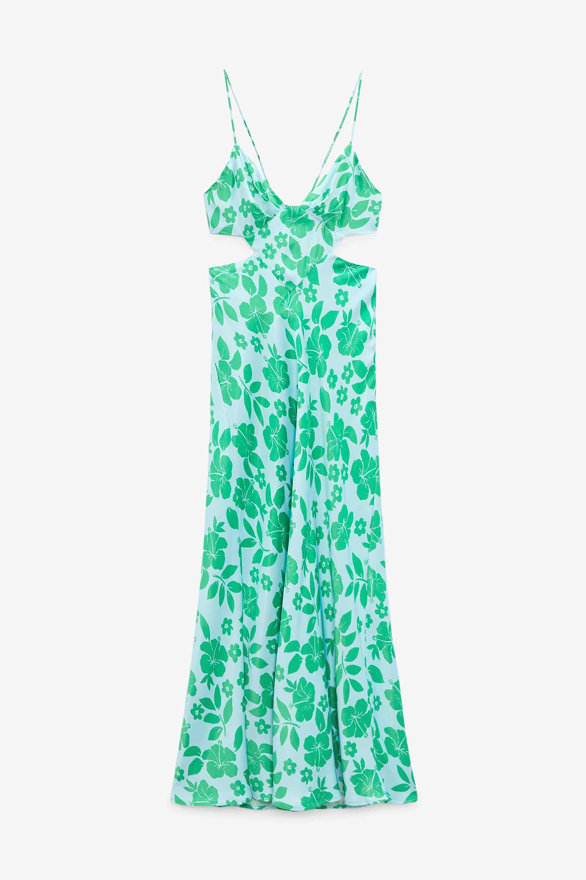 Floral φόρεμα με cut outs, 35.95€, Zara.