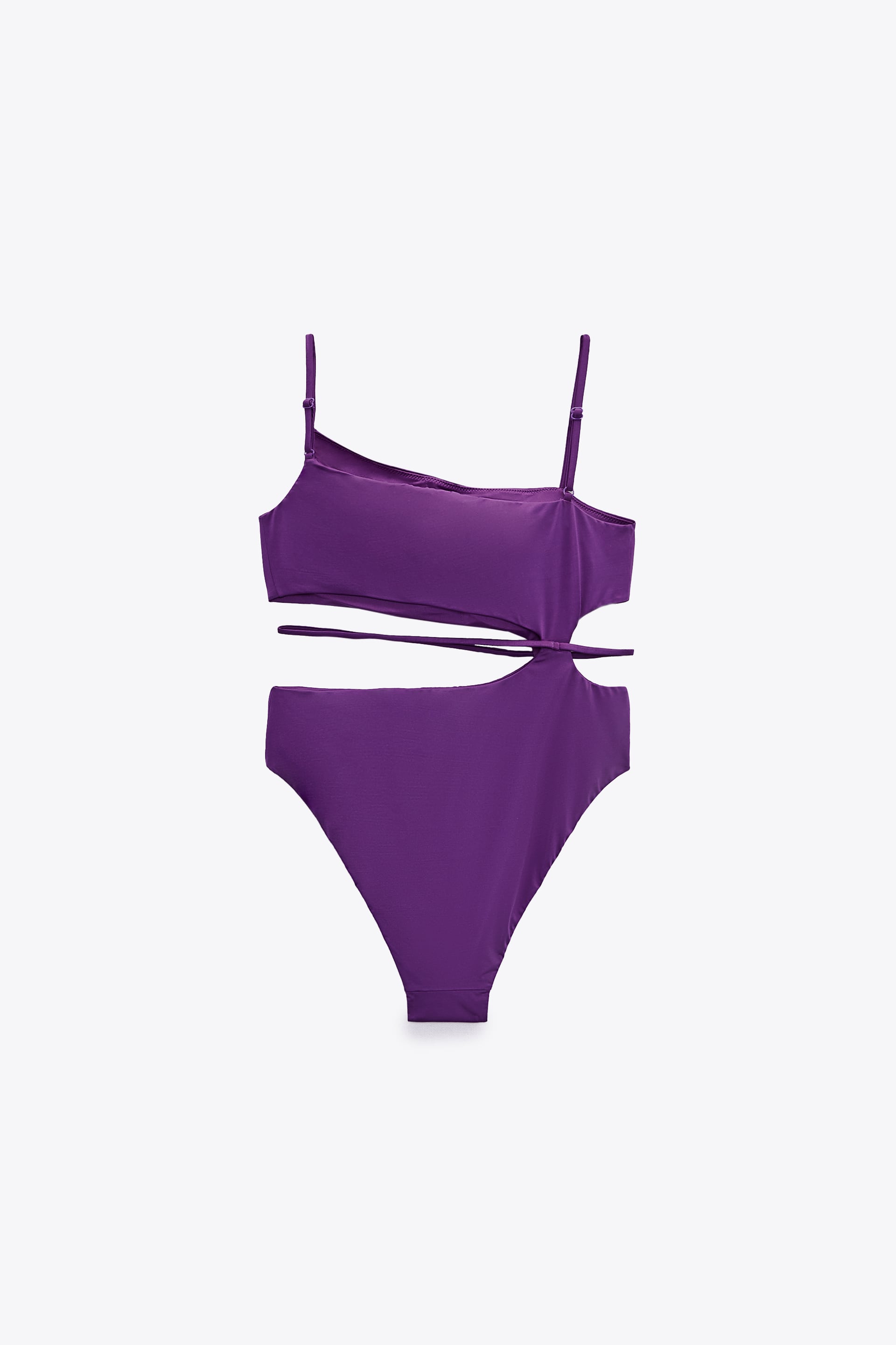 Ασύμμετρο ολόσωμο μαγιό με κόψιμο, 37.95€, Zara
