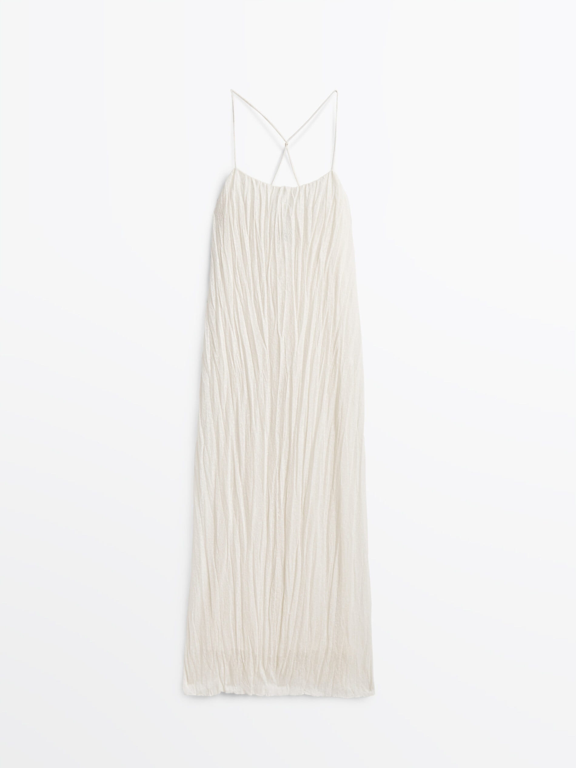 Τσαλακωμένο φόρμα με τιράντες, 69.95€, Massimo dutti