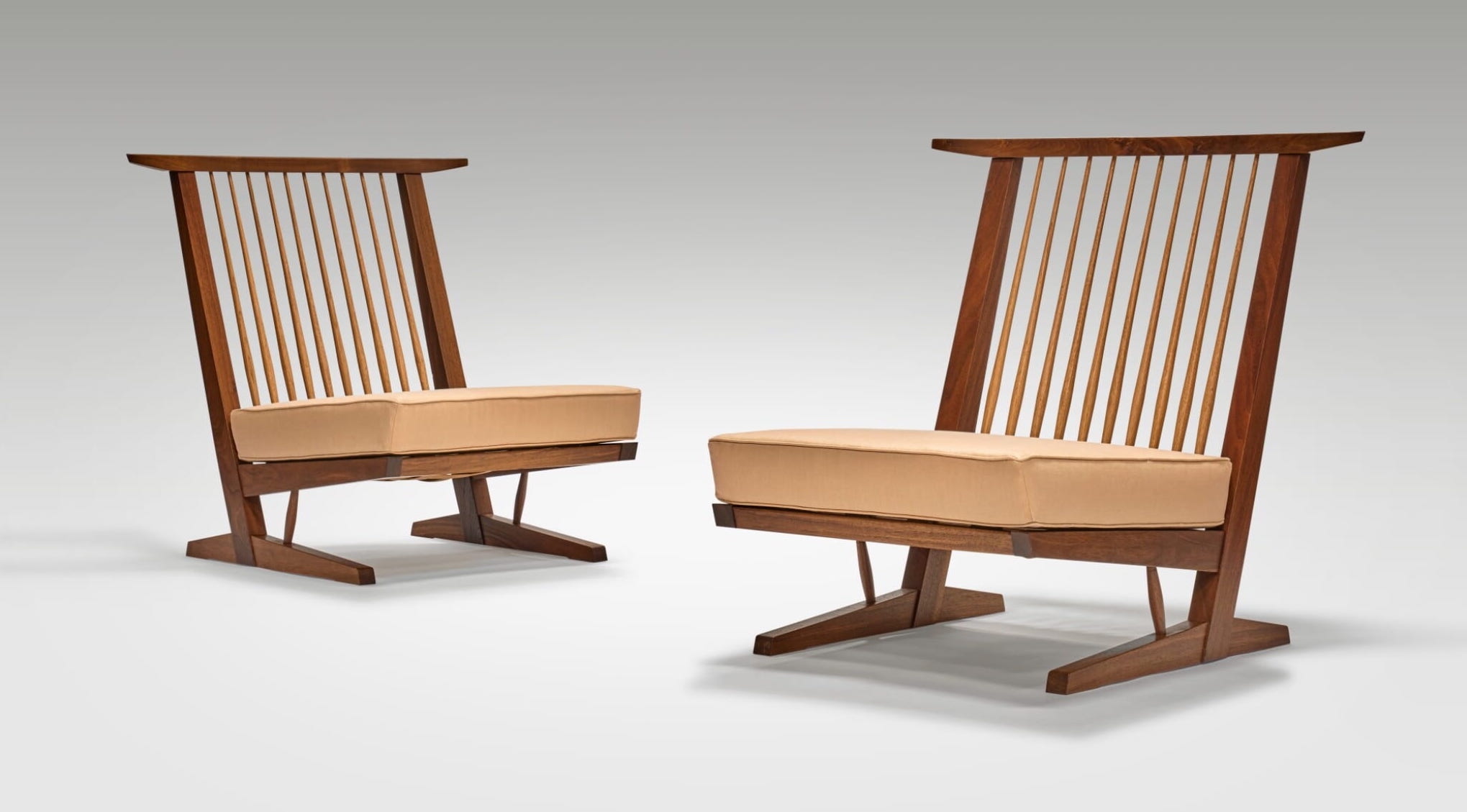 George Nakashima, "Conoid chair".