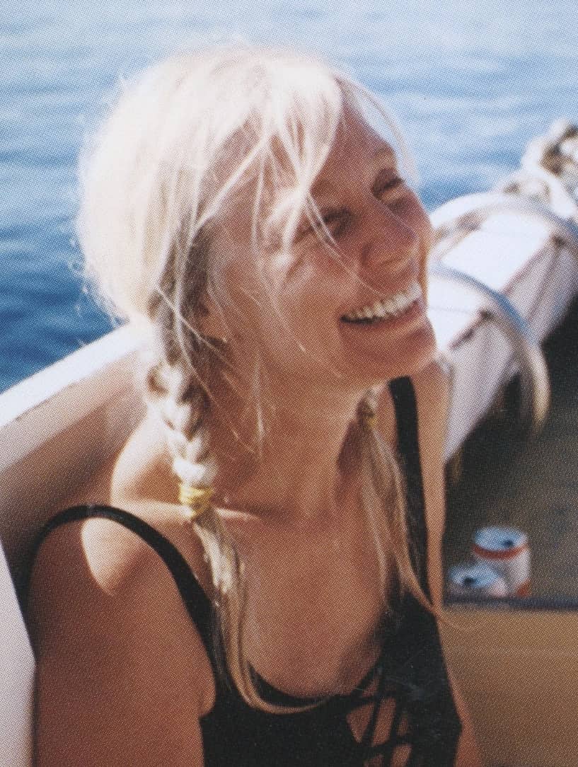 Helen Marden in Hydra, c. 1990s. Courtesy Helen Marden Studio.