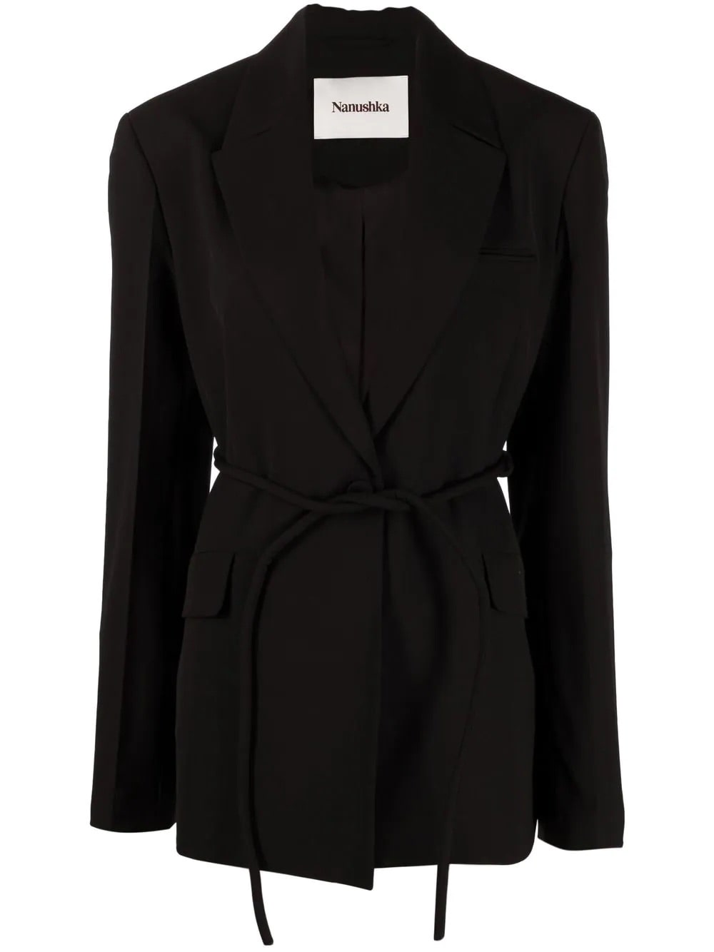 Σακάκι Nanushka με υφασμάτινη ζώνη, 388 € από 775 €,  FARFETCH