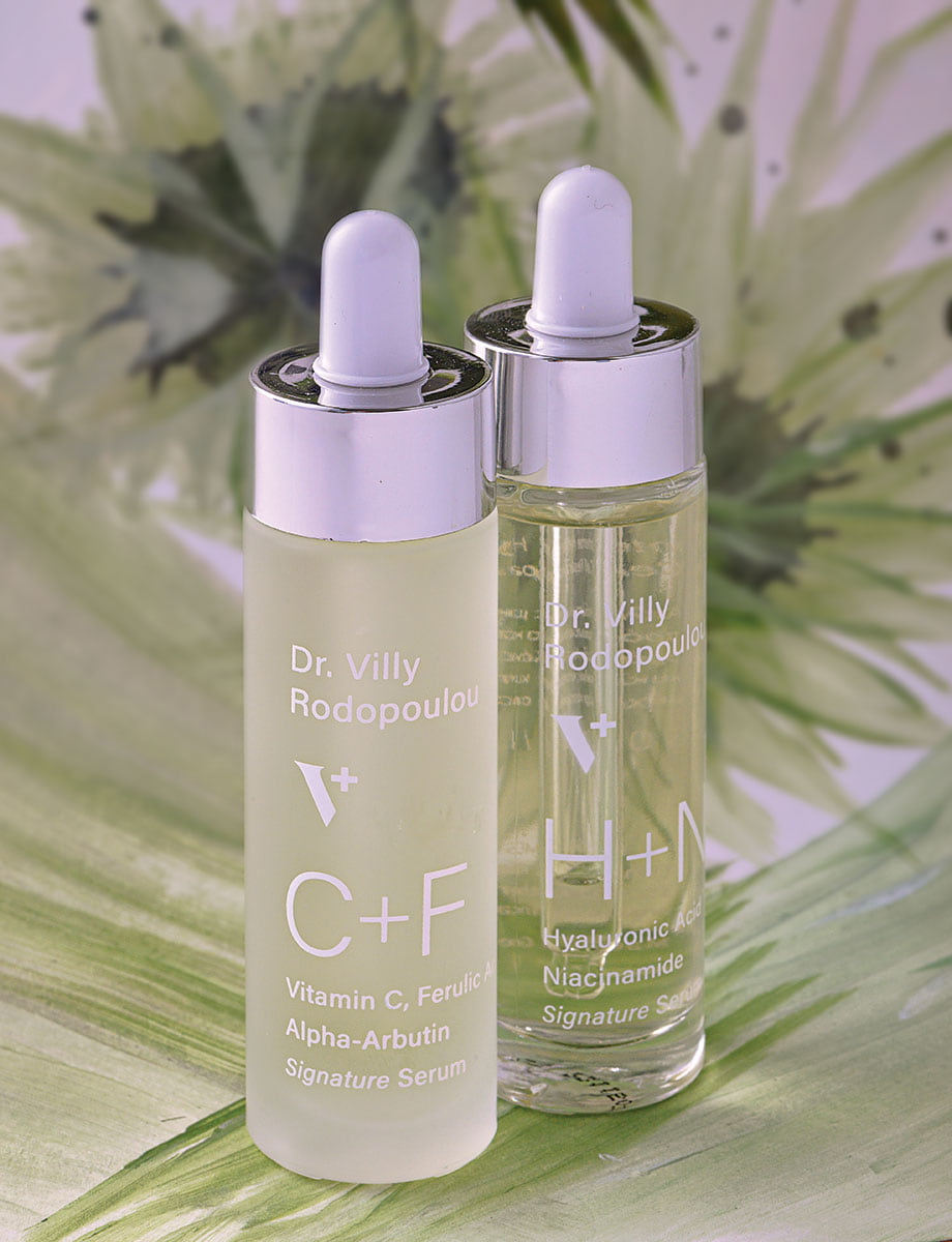 Dr. Villy Rodopoulou, Hyaluronic Acid + Niacinamide Signature Serum & Vitamin C + Ferulic Acid + Alpha-Arbutin Signature Serum 
