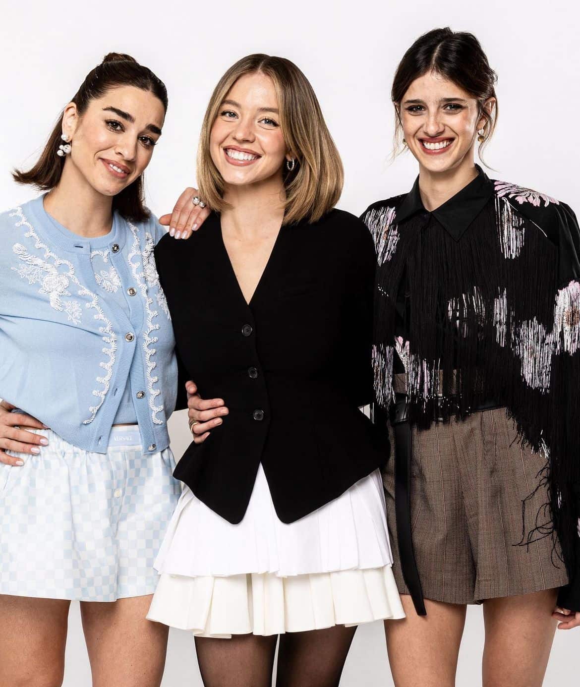 Simona Tabasco, Sydney Sweeney &  Benedetta Porcaroli 