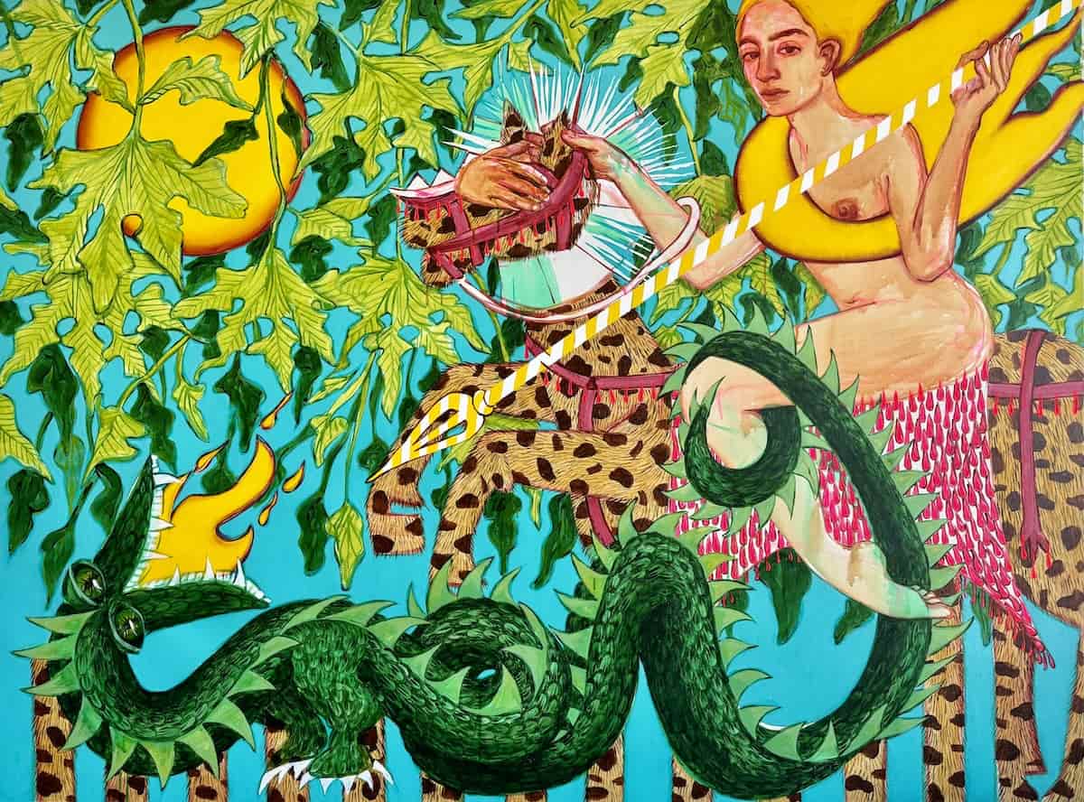"Here be on dragons", 2024. Έργο της συλλογής Corn Maidens