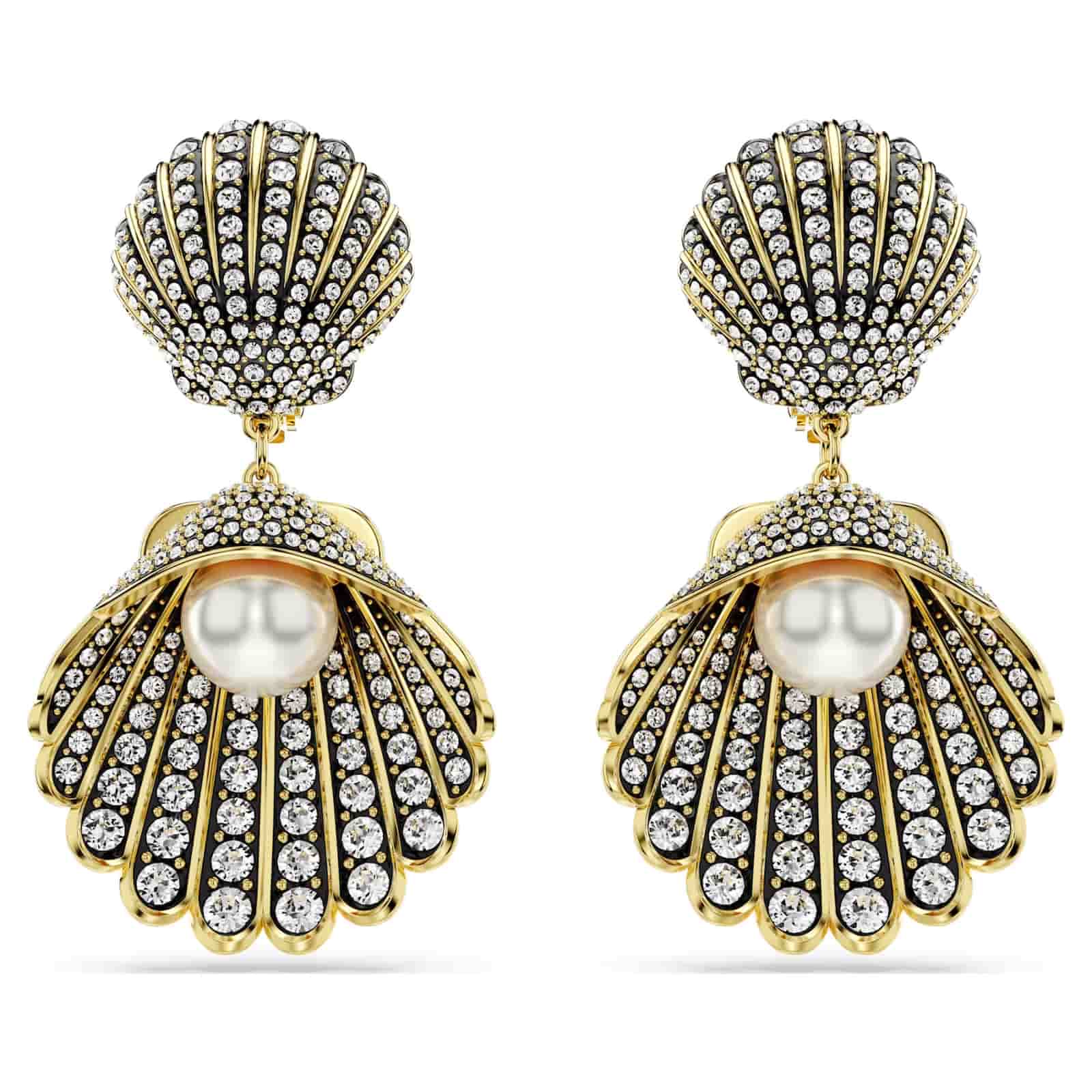 Swarovski "Idyllia" ss24, σκουλαρίκια κοχύλια με κλιπ