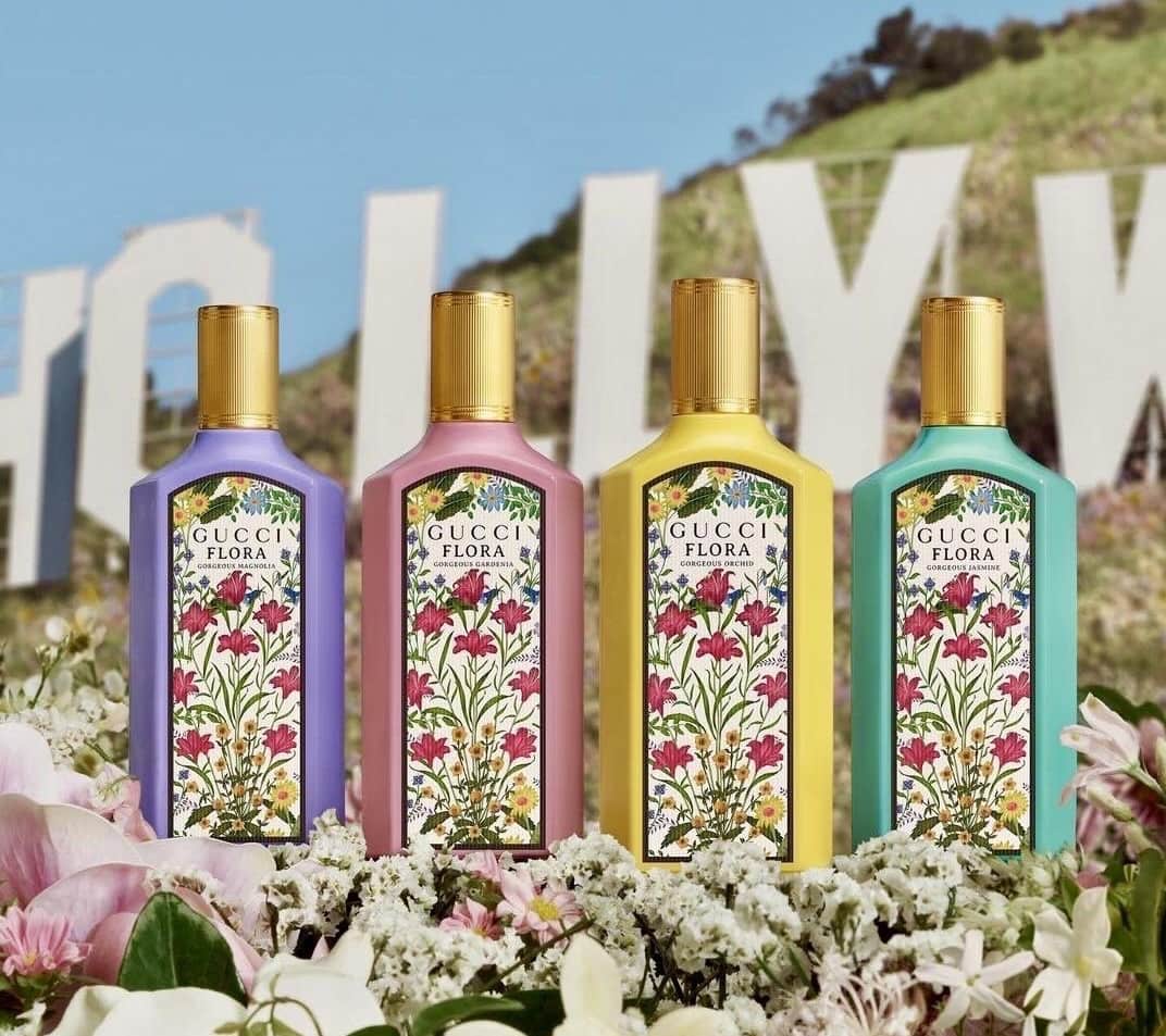 Όλη η συλλογή των αρωμάτων Gucci Flora. Magnolia, Gardenia, Jasmine 