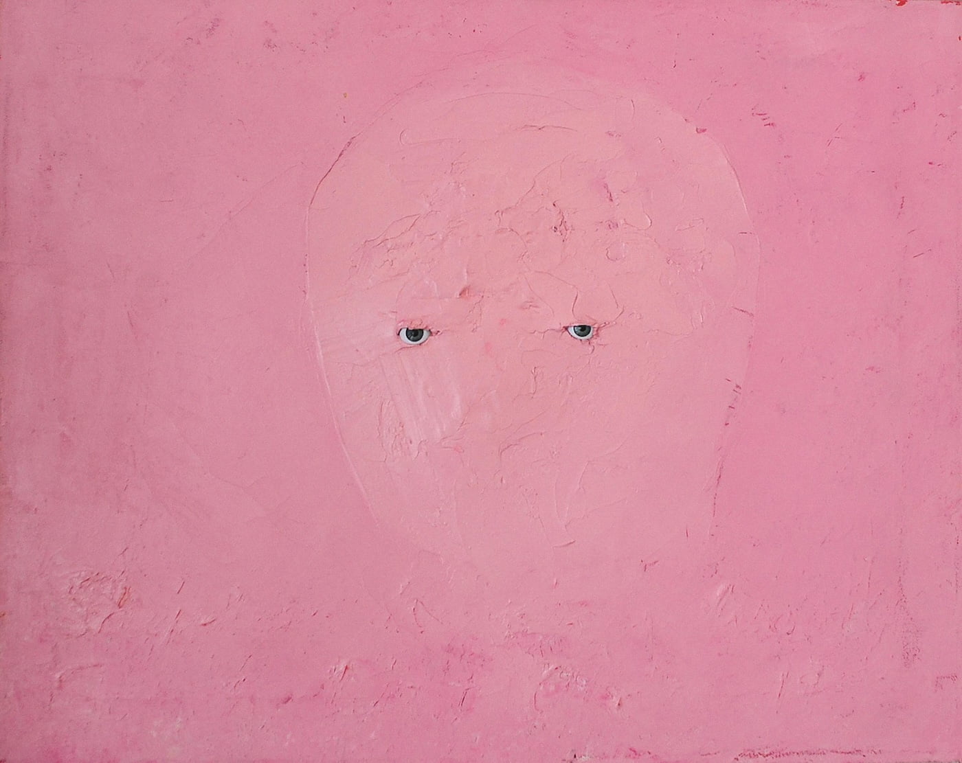"Pinky Pinky: Blue Eyes", 2002 , Λάδι και ευρεθέντα αντικείμενα σε καμβά. Ιδιωτική Συλλογή Teresa Lizamore, Johannesburg
