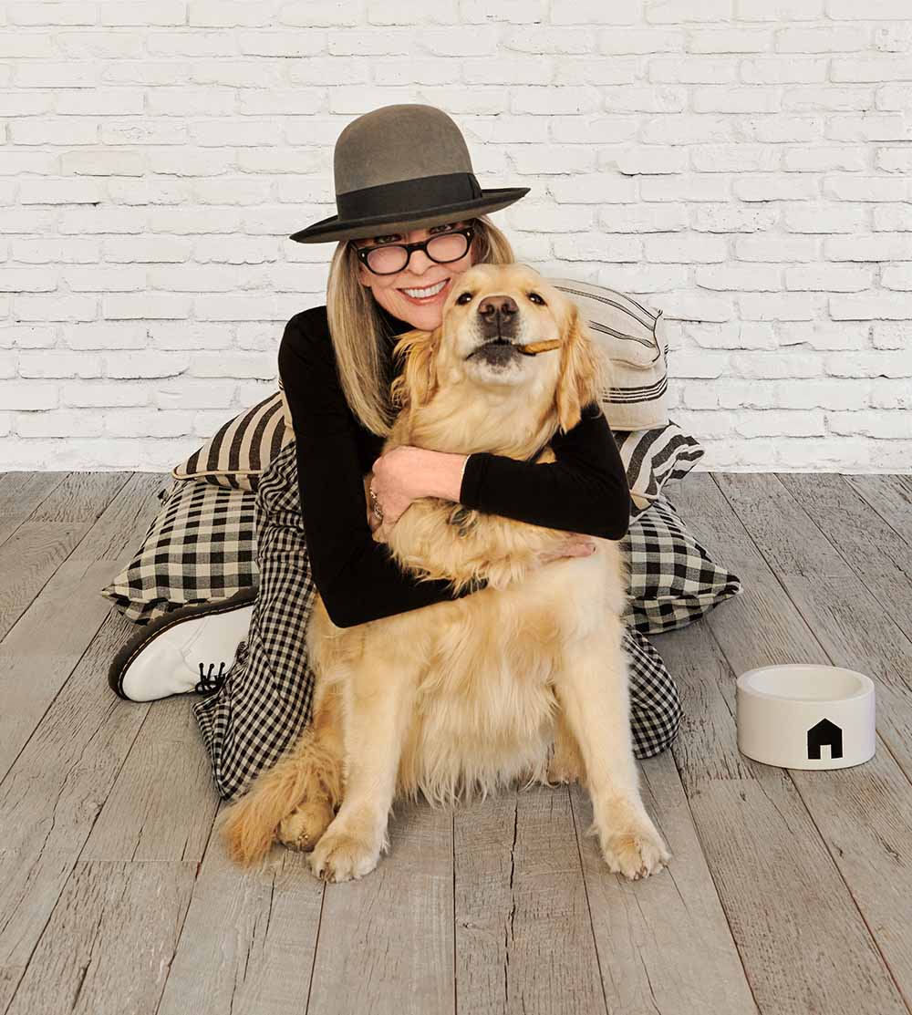 Η Diane Keaton μαζί με τον σκύλο της Reggie