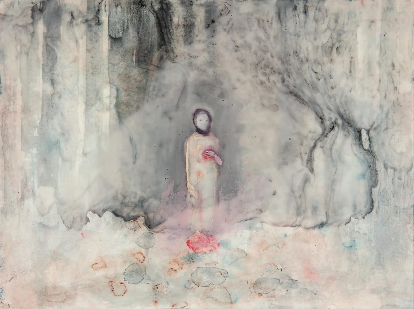 Penny Siopis, "Note 4" , 2013 , Κόλλα και μελάνι σε χαρτί 24 x 32 εκ. Catherina and
Michael Roet.
