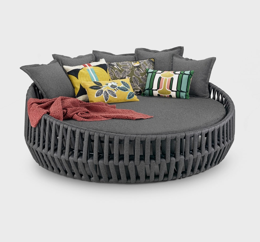 Daybed "Achla" από αλουμίνιο και κορδόνι, Homad.