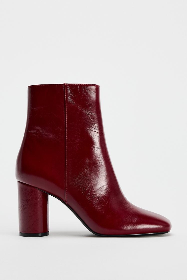ΔΕΡΜΑΤΙΝΟ ΜΠΟΤΙΝΙ ΜΕ ΤΑΚΟΥΝΙ 59.95 € , ZARA
