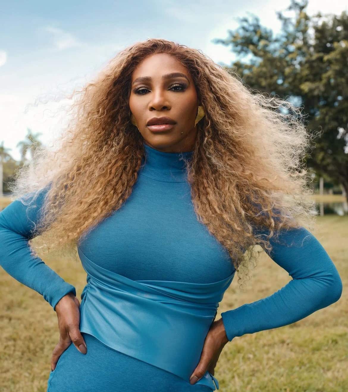Η τενίστρια Serena Williams φορώντας το Amabel dress από τη συλλογή Nanushka fw24