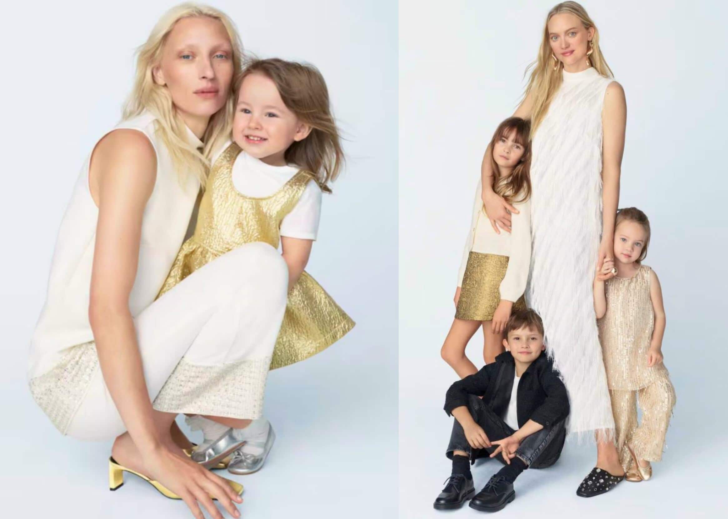 Aριστερά: Η Maggie Maurer με την κόρη της, Δεξιά: H Gemma Ward με τα τρία παιδιά της