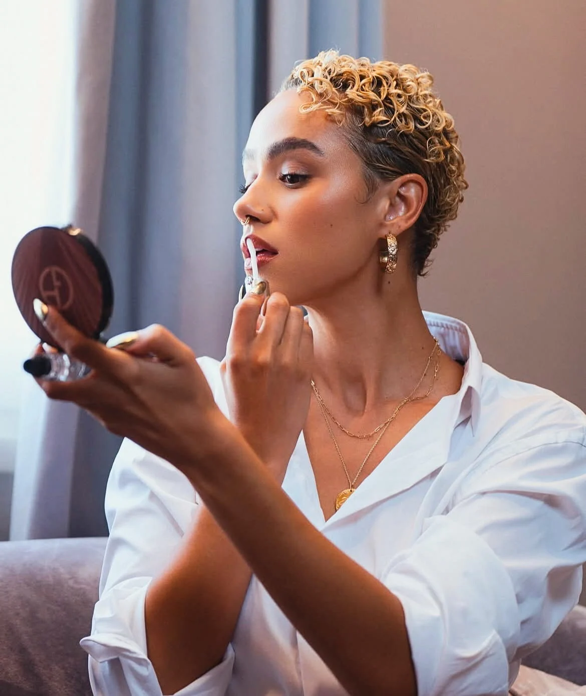 Νathalie Emmanuel x Armani Beauty