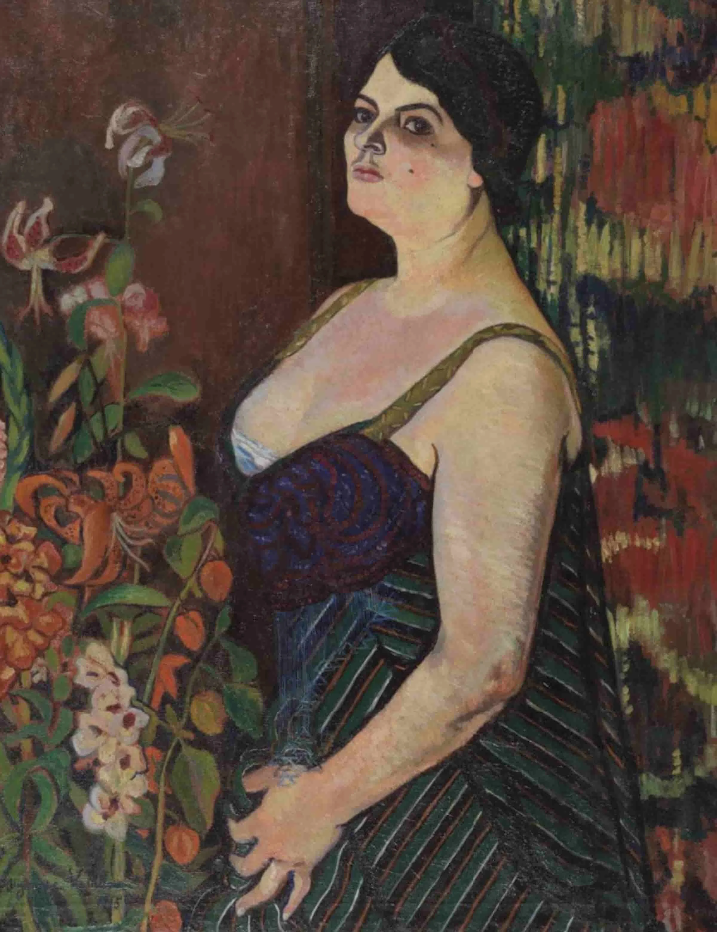 Suzanne Valadon (Marie-Clémentine Valadon, dite). Catherine nue allongée sur une peau de panthère, 1923