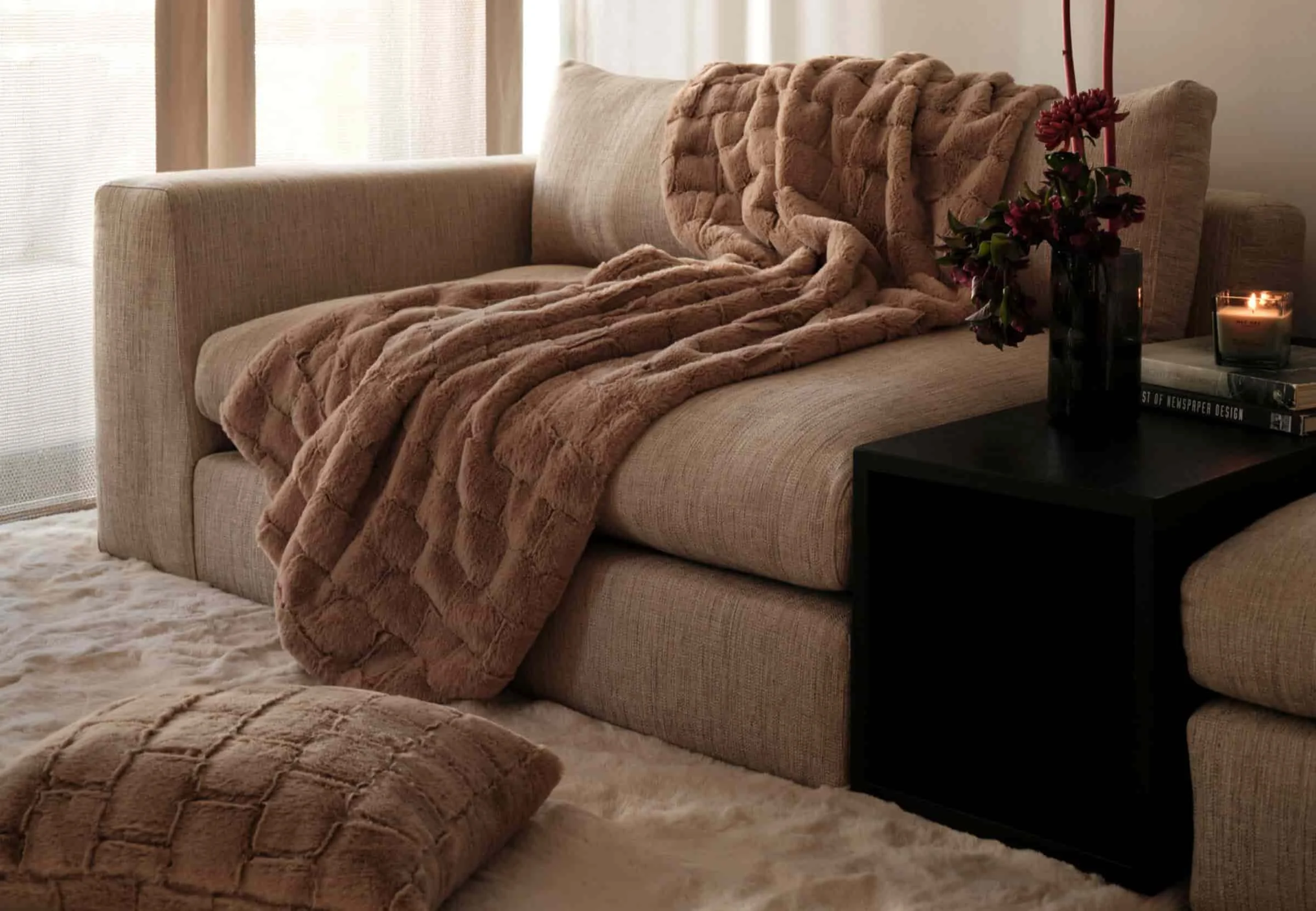 Koυβέρτα rabbit σε απόχρωση mocha mousse, Nef-Nef Homeware