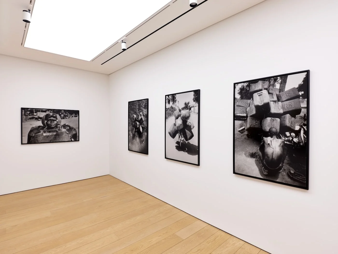Romuald Hazoumè, "Les fleurs du mâle", 2025, installation view. Photo: Stathis Mamalakis
