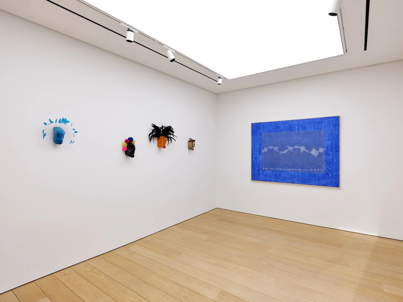 Romuald Hazoumè, "Les fleurs du mâle", 2025, installation view. Photo: Stathis Mamalakis