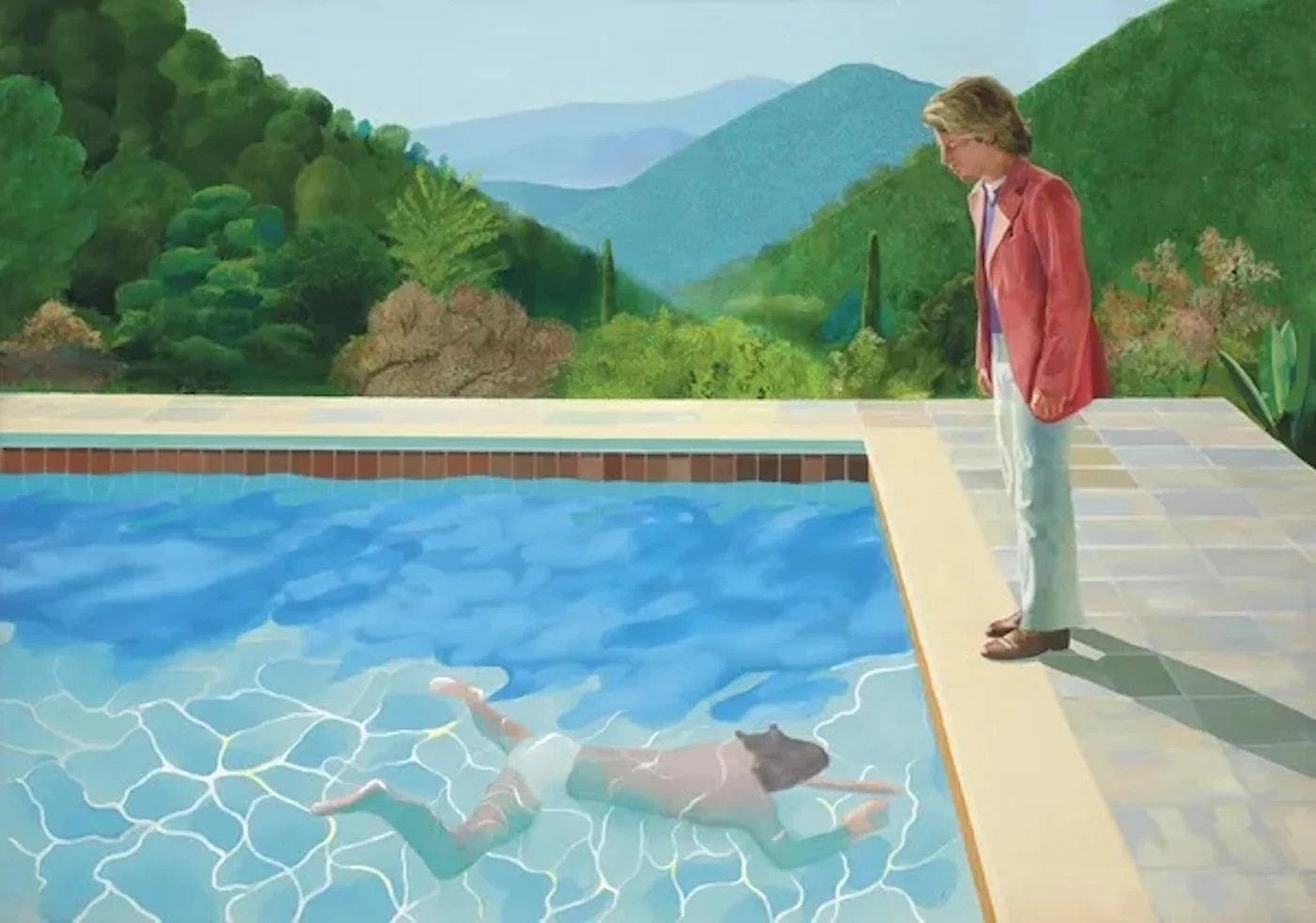 David Hockney, Portrait of an Artist (Pool with Two Figures), 1972. Photo: © Art Gallery of New South Wales / Jenni Carter.