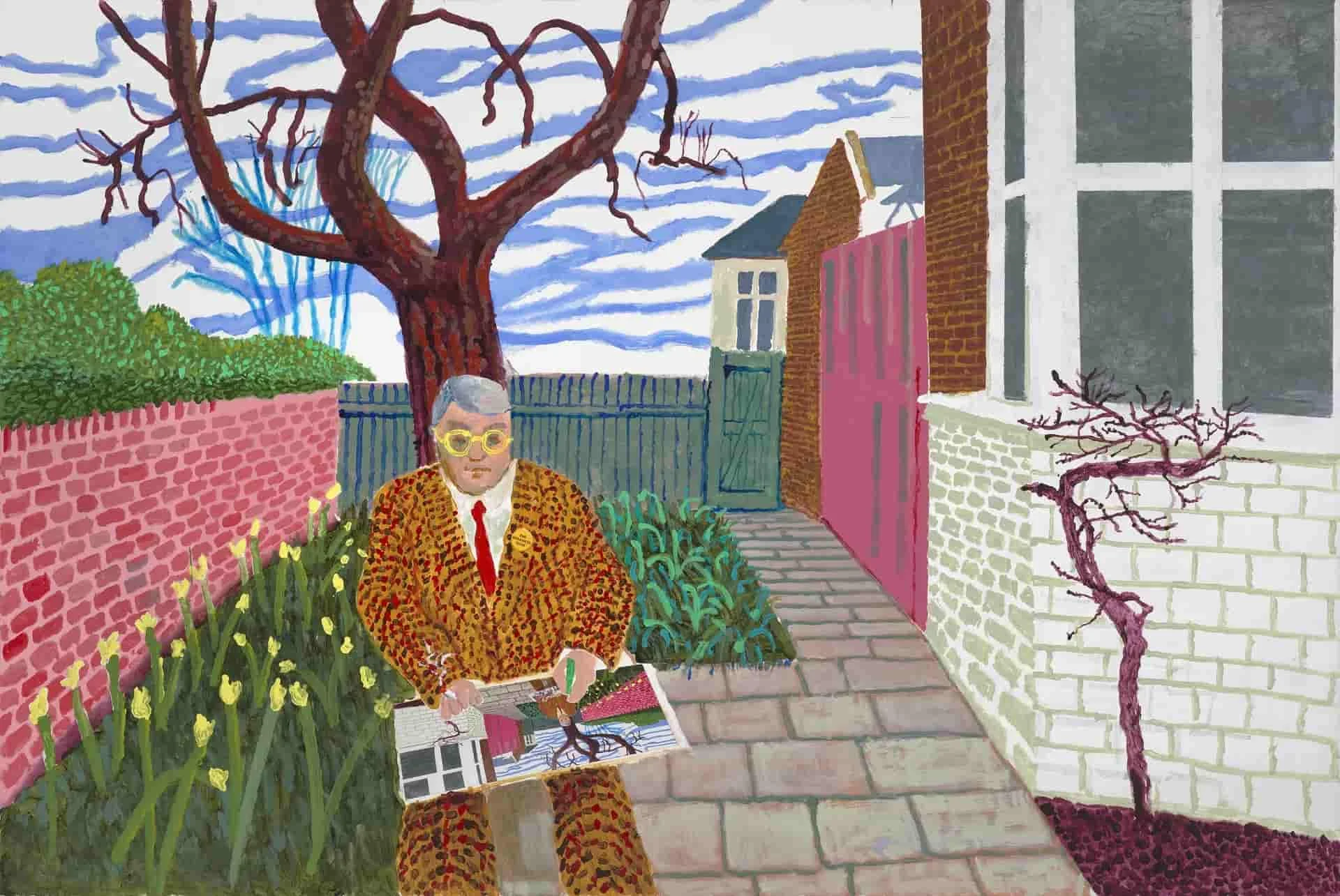 David Hockney, Play Within a Play Within a Play and Me with a Cigarette, 2025. Photo: Jonathan Wilkinson