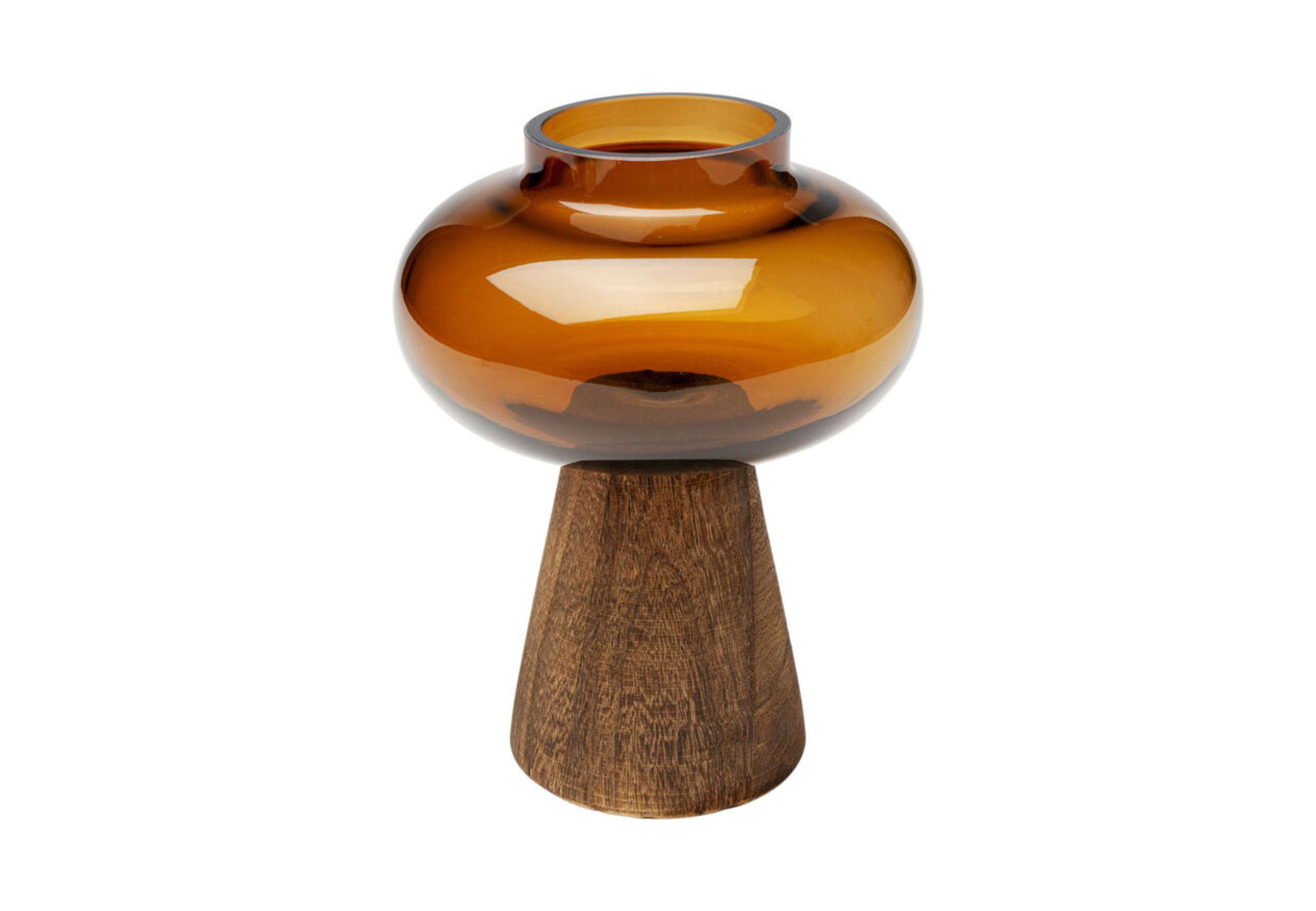 Βάζο "Earthy" από ξύλο και γυαλί, 43 €, More Design - Georgiopoulos. 
