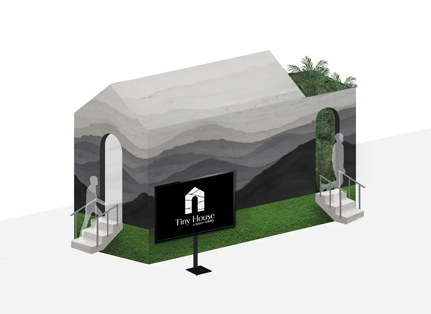 Το έργο Tiny_House_Exterior στην Times_Square 