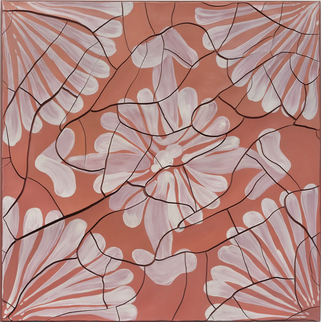 Maragogipinho Setas, 2025
Oil and plaster on canvas
64 5/8 x 64 5/8 inches (164 x 164 cm)
© Adriana Varejão
Photo: Vicente de Mello