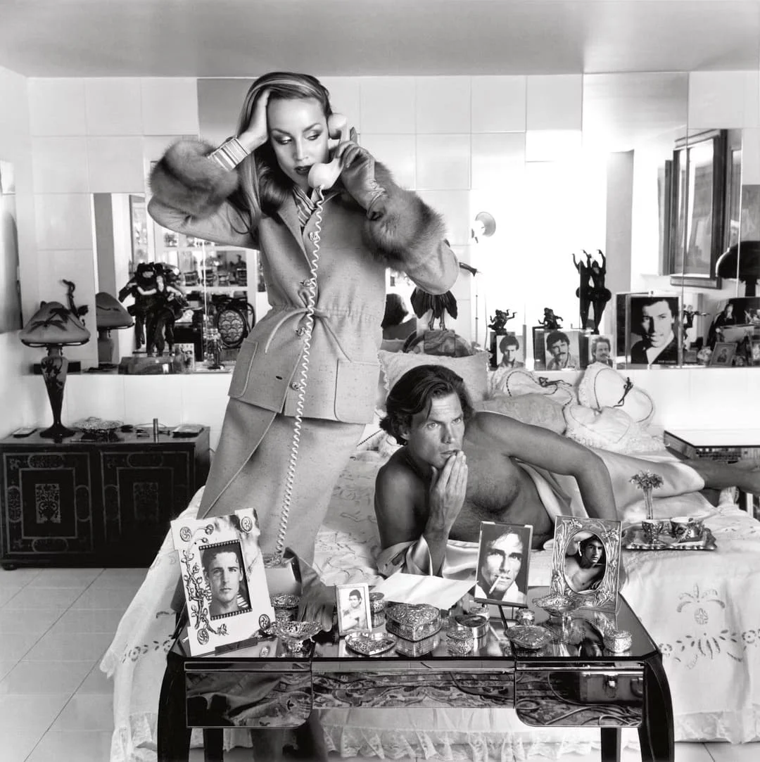 Jerry Hall for Vogue Italia wearing Valentino couture Fall-Winter 1975/76.
"Vogue Italia," September 1975. © Gian Paolo Barbieri. Courtesy of Taschen.