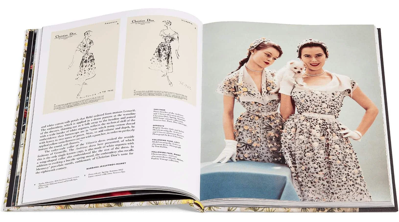 Brigitte Bardot (αριστερά) και Sylvie Hirsch με
Andrieux&Vilmorin απογευματινά φορέματα. © Jean Chevalier/Elle France