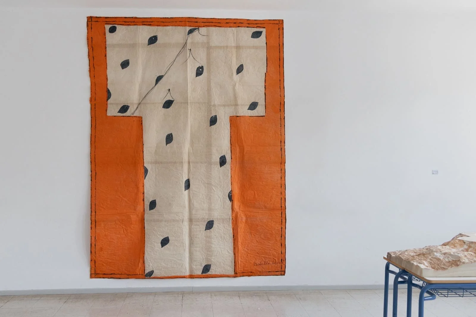 Isabella Ducrot, Grande Abito, 2021 288x218 cm pigments and collage on Chinese paper courtesy the Artist, Sadie Coles HQ, London and Galerie Gisela Capitain, Cologne