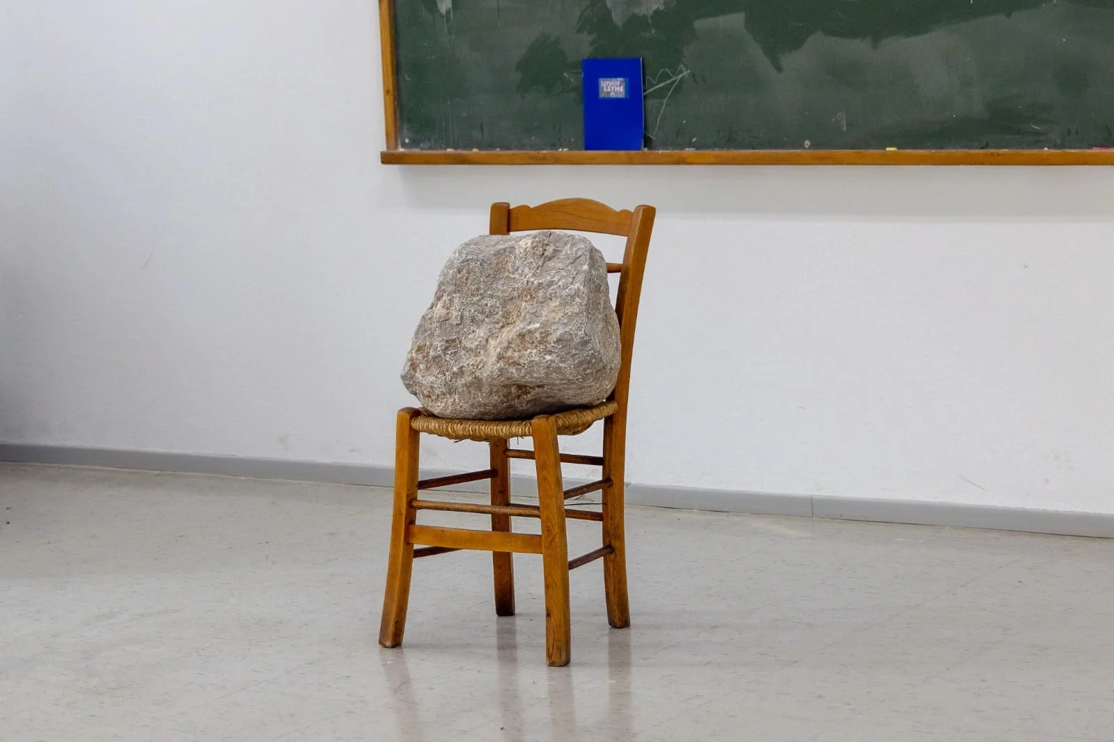 Jannis Kounellis, Untitled, 2012, 85x42x32 cm chair, stone © Estate of Jannis Kounellis, by SIAE 2025
