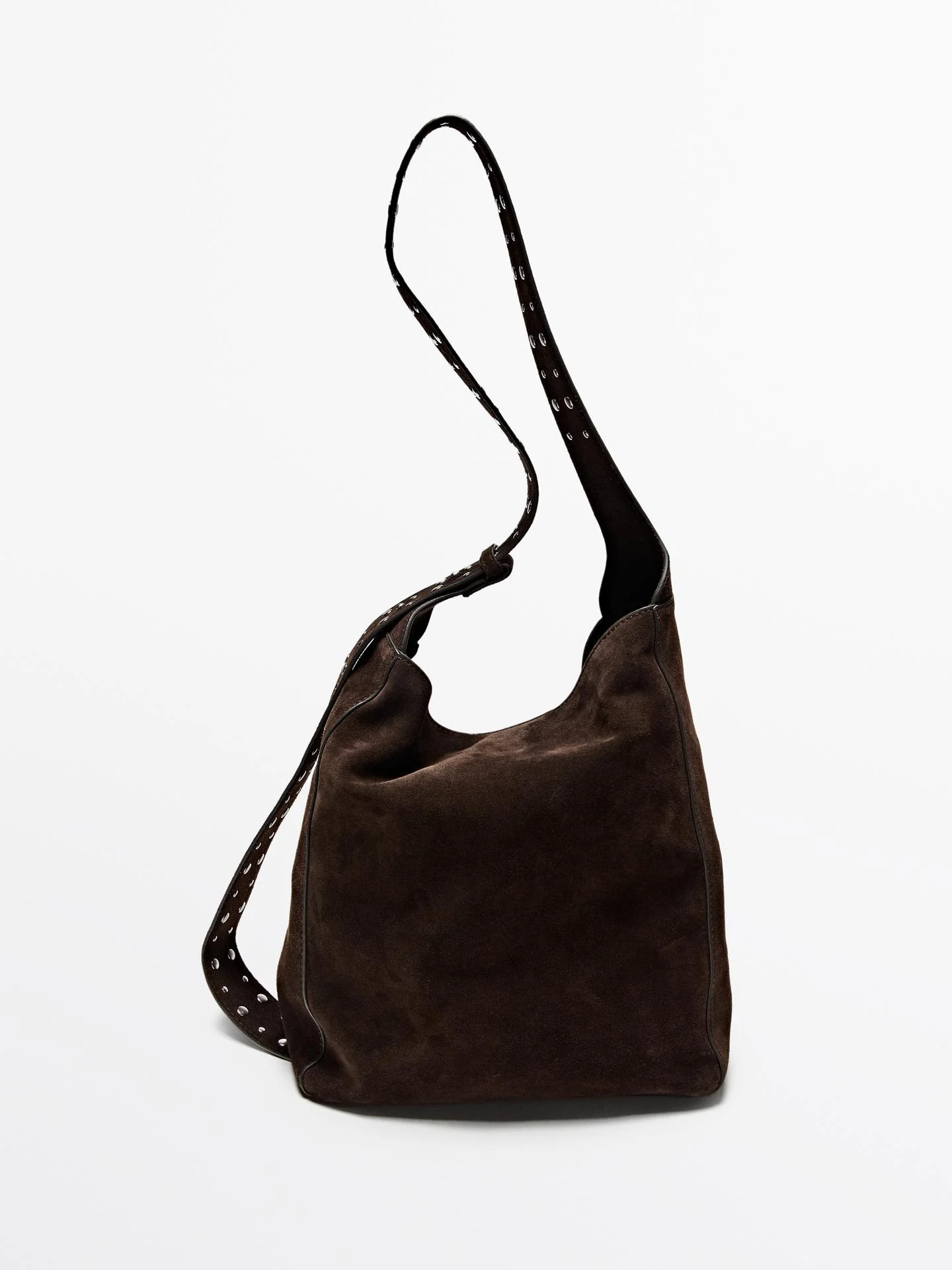Μεγάλη τσάντα bucket από χοντρό σουέντ δέρμα, 249€, Massimo Dutti