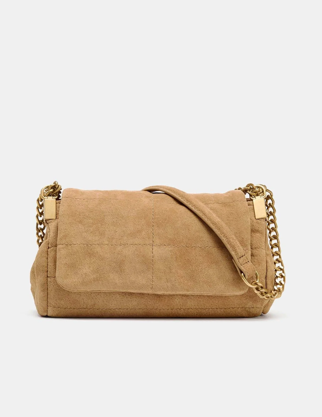 Δερμάτινη τσάντα ώμου από σουέντ, 39,95€, Zara