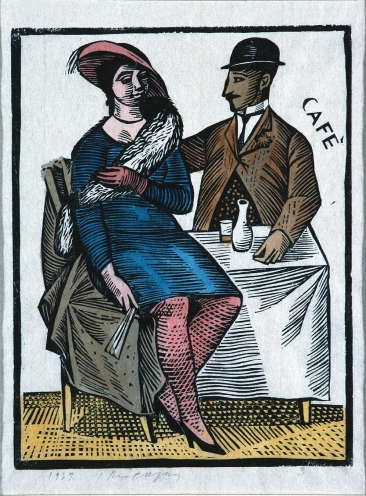 Γιάννης Μόραλης, Café, 1939 © Εθνική Πινακοθήκη – Μουσείο Αλεξάνδρου Σούτσου