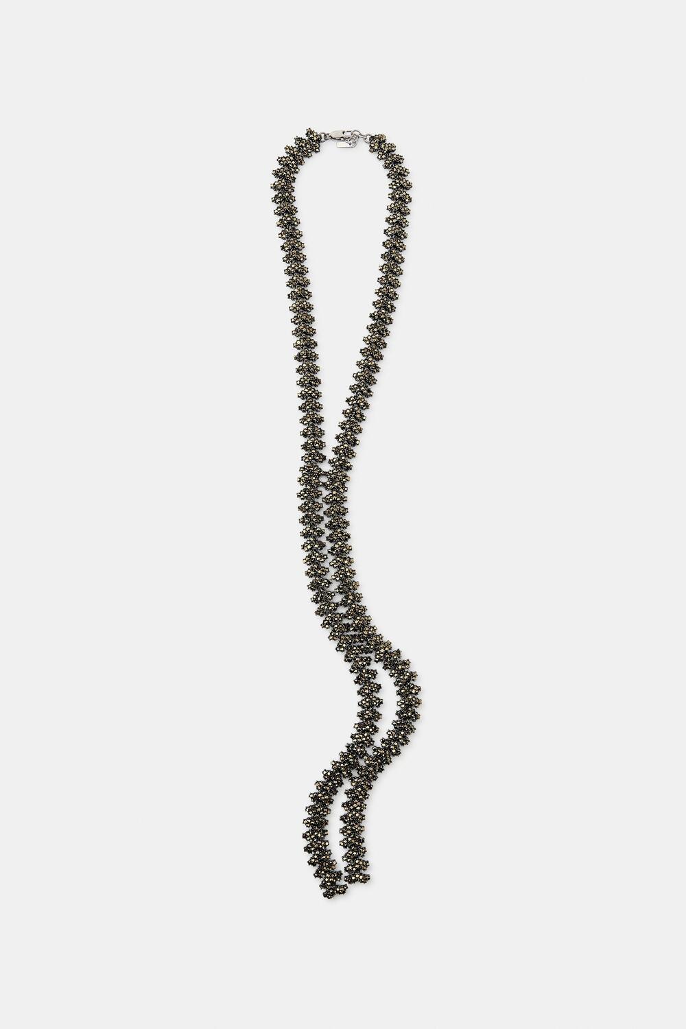 Μεταλλικό κολιέ γραβάτα με λάμψεις, 25,95€, Zara