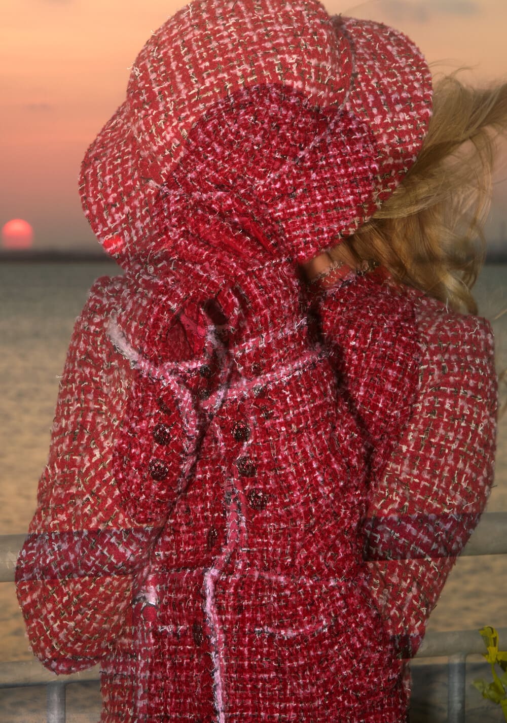 Roe Ethridge, Double Red Chanel, 2025, UV-cured pigment print. 47 x 33 inches (119.4 x 83.8 cm) Edition of 5 + 2 AP © Roe Ethridge Courtesy the artist and Gagosian